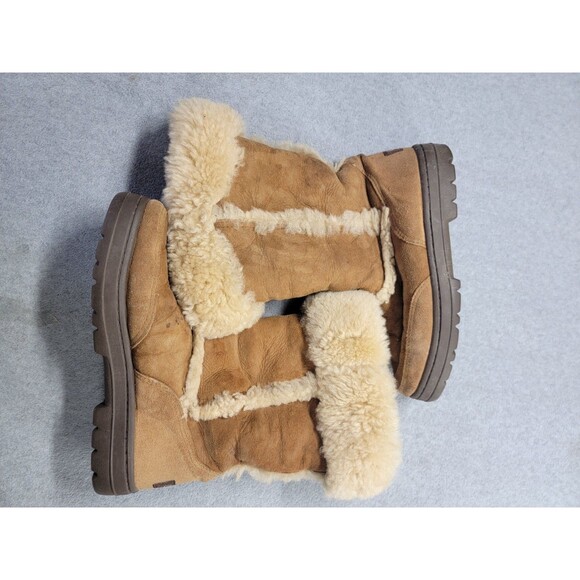 Ugg Boots Womens 8 Sundance Revival Australia Chestnut Sherpa Winter Warm READ - Picture 3 of 11